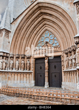 Cathedral of Tarragona, Catalonia, Spain, Europe. Facade Stock Photo