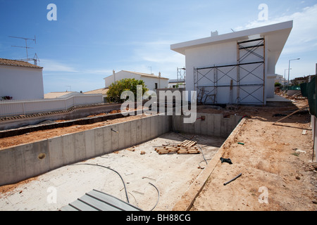 Construction work Algarve, Portugal. Stock Photo