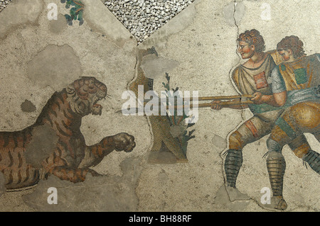 Mosaics Museum, includes many hunting scenes from the Great Palace, Istanbul Stock Photo