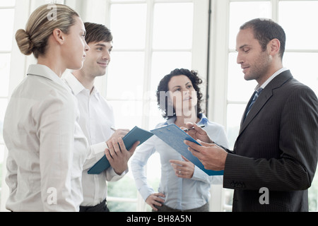 Business colleagues talking Stock Photo