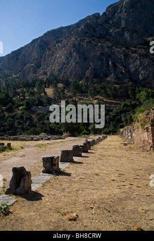 Ancient Delphi Mount Parnassus Sterea Ellada Greece Stock Photo