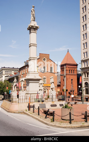 Statue in town center of Lancaster, Pennsylvania Stock Photo