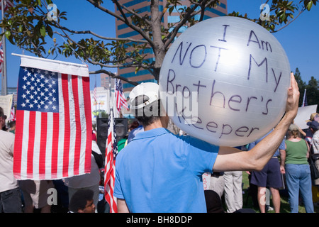 9-12 Rally and Tea Party, September 12, 2009 at the Federal Building, Los Angeles, CA Stock Photo