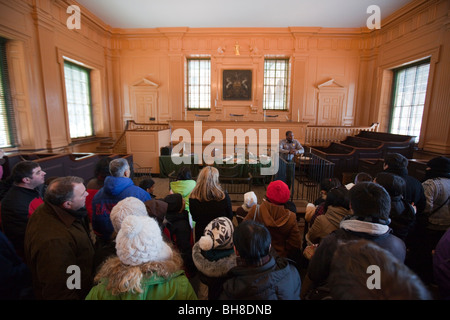 Courtroom in Independence Hall in Philadelphia, Pennsylvania Stock Photo