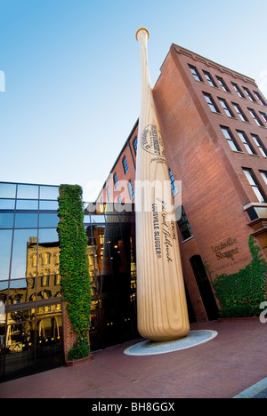 The Big Bat is a large scale replica of the bat designed for Babe Ruth in the 1920s in Louisville, Kentucky Stock Photo