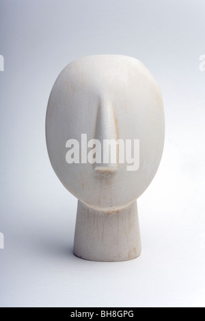 Reproduction of the head of a Woman. Early Cycladic figurative sculpture. Stock Photo