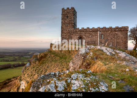 The Church of St Michael. Dartmoor National Park. Brentor. Devon. England. Europe Stock Photo