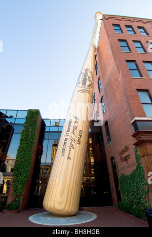 The Big Bat is a large scale replica of the bat designed for Babe Ruth in the 1920s in Louisville, Kentucky Stock Photo