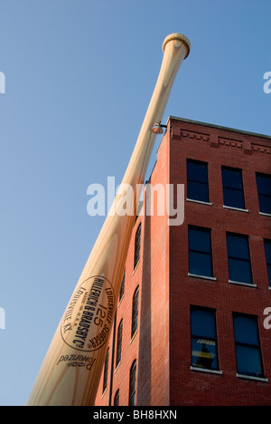 The Big Bat is a large scale replica of the bat designed for Babe Ruth in the 1920s in Louisville, Kentucky Stock Photo