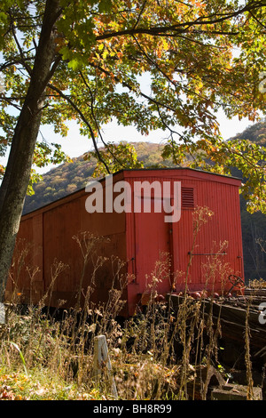 Caboose at Cass Scenic Railroad State Park Stock Photo