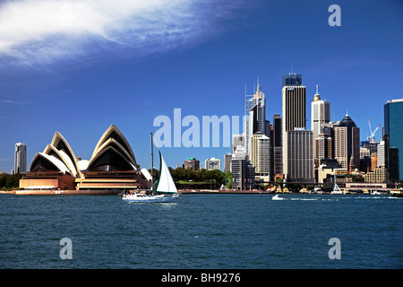 Opera House and skyline Sydney Harbour Australia Stock Photo