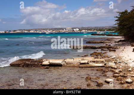 View of the capitol Bridgetown from Needham's Point, part of the Hilton Hotel, on the Caribbean island of Barbados Stock Photo