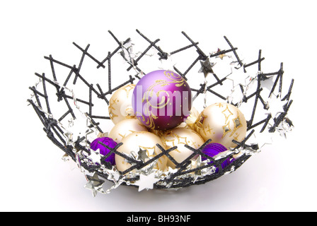 Weihnachtskugel in Schale - christmas ball in bowl 03 Stock Photo