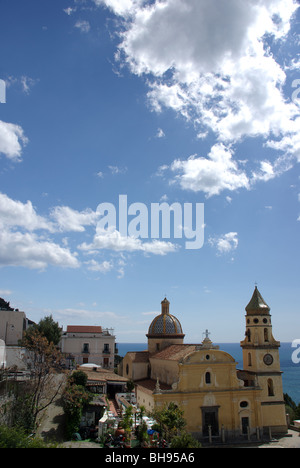 San Gennaro Church from Hotel Tramonto D'Oro, Praiano, Campania, Italy Stock Photo