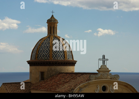 San Gennaro Church from Hotel Tramonto D'Oro, Praiano, Campania, Italy Stock Photo