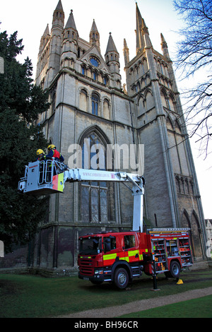 CARA Combined Ariel Rescue Appliance training Peterborough Cathedral UK Stock Photo