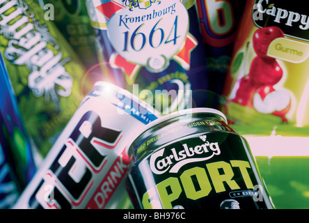 Aluminium Drinks Cans Stock Photo