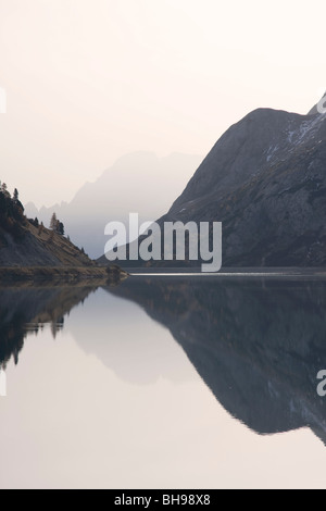 civetta mountain view from fedaia lake, marmolada, dolomites, veneto, italy Stock Photo