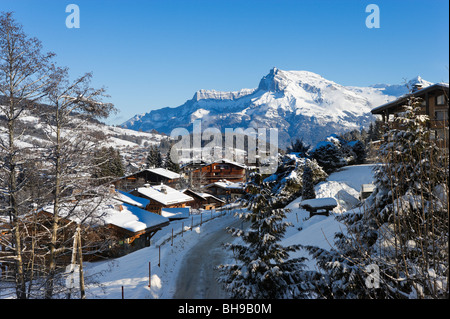 View over the resort of Megeve, Haute Savoie, France Stock Photo