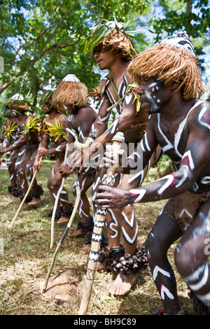 On Melanesia and Solomon Island itinerary local warriors perform ...