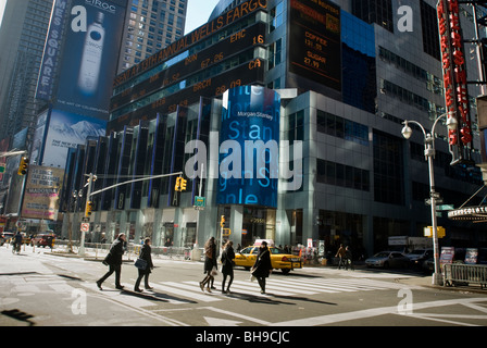 Morgan Stanley headquarters in Times Square in New York on Thursday, February 4, 2010. (© Richard B. Levine) Stock Photo