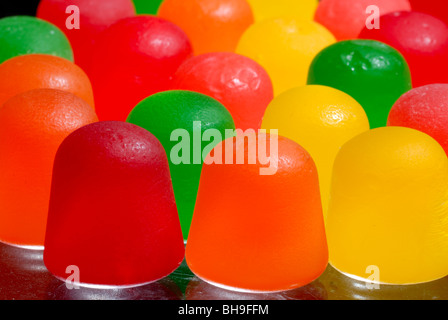 A macro shot of colorful gumdrop candies. Stock Photo