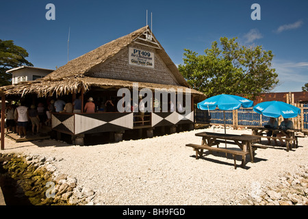 The PT-109 Bar & Restaurant is a Gizo landmark and one of the legendary watering holes of the South Pacific Stock Photo