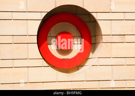 Building exterior of Target retail store with sign and ...