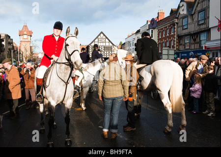 Boxing Day hunt in Ledbury Stock Photo