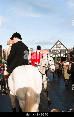 Boxing Day hunt in Ledbury Stock Photo