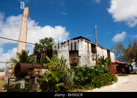 A  working rum distillery at St Nicholas Abbey on the Caribbean island of Barbados Stock Photo