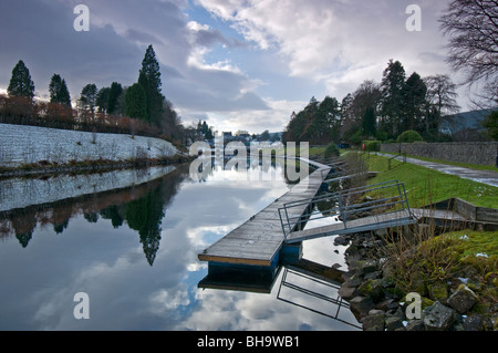 The Fort Augustus section of the Caledonian Canal at Loch Ness Inverness-shire  SCO 6055 Stock Photo