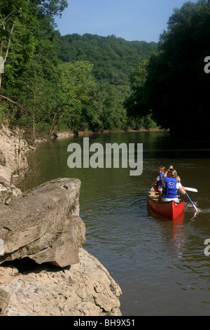 canoe boat Green river Mammoth Cave National Park Kentucky Stock Photo