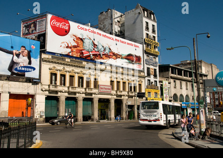 Once Plaza Avenida  Rivadavia Pueyrredon Bus Station Buenos Aires Argentina Stock Photo