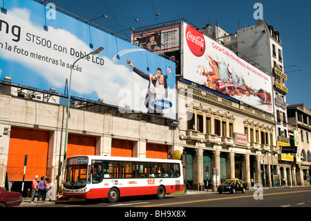 Once Plaza Avenida  Rivadavia Pueyrredon Bus Station Buenos Aires Argentina Stock Photo