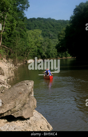 canoe boat Green river Mammoth Cave National Park Kentucky Stock Photo