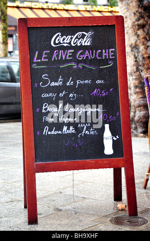 paris blackboard menu Stock Photo