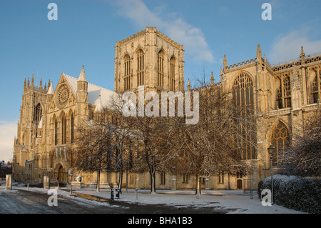 York Minster in winter, York, North Yorkshire, England, UK Stock Photo