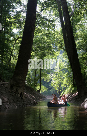 canoe boat Green river Mammoth Cave National Park Kentucky Stock Photo