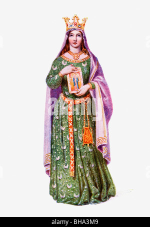 Berengaria of Navarre, c.1165-1170 to 1230. Queen of the English as the wife of King Richard I of England. Stock Photo