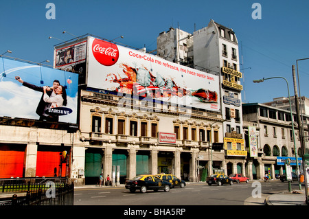 Once Plaza Avenida  Rivadavia Pueyrredon Bus Station Buenos Aires Argentina Stock Photo