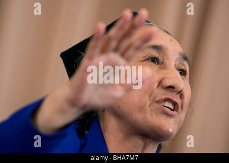 Uighur leader, spokesperson and Political activist,  Rebiya Kadeer Stock Photo