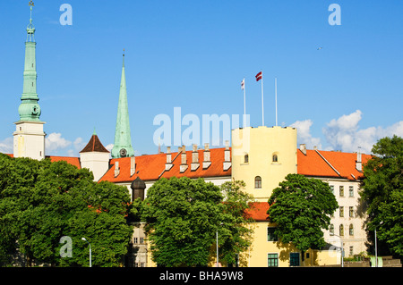 Rigas pils (Riga Castle)–the president's official residence–in the Old Town (Vecrīga)  in Rīga, Latvia Stock Photo