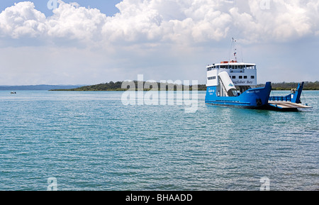 Kingfisher Bay Barge on Fraser Island, Queensland, Australia Stock Photo