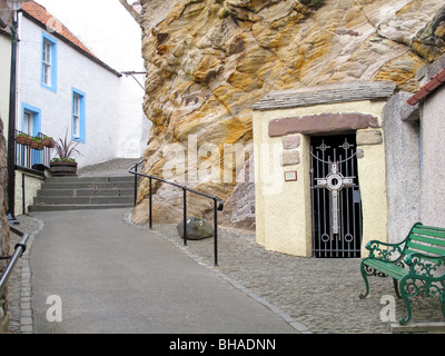 St Fillans Cave Pittenweem Fife Scotland Stock Photo