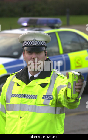 bedfordshire police breathalyser officer electronic test machine alamy