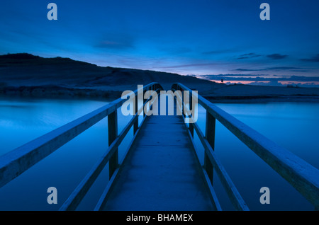 Bridge over River Char at Charmouth Dorset Stock Photo