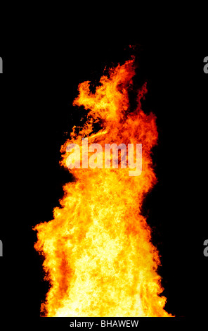 Column of intense fire Stock Photo