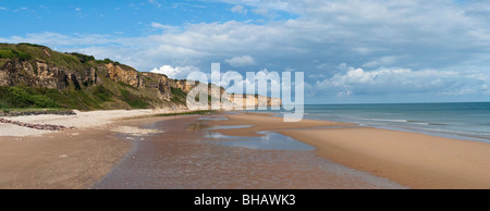 Panorama of Omaha Beach Sector Charlie, Vierville-sur-Mer, Normandy, France Stock Photo