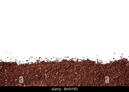 coffee grounds isolated on a white background Stock Photo